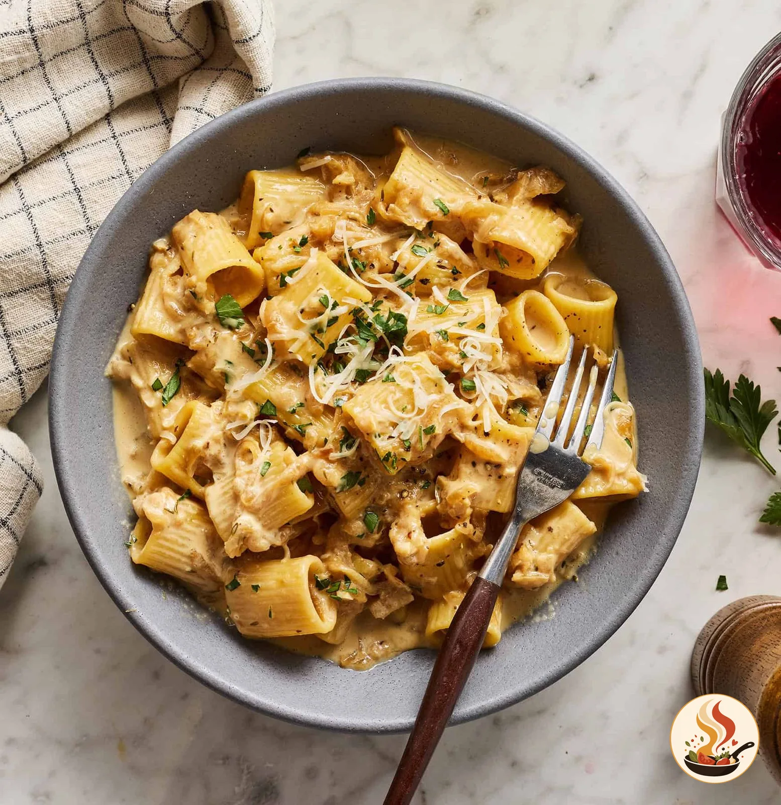 Французская луковая паста: сырный ужин в одной кастрюле