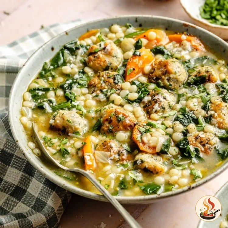 Итальянский суп с фрикадельками и кускусом: домашний обед за час