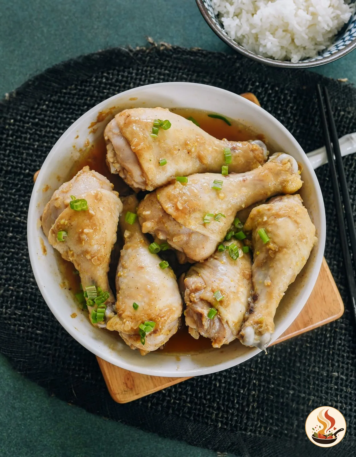 Куриные ножки на пару с ароматным песочным имбирем