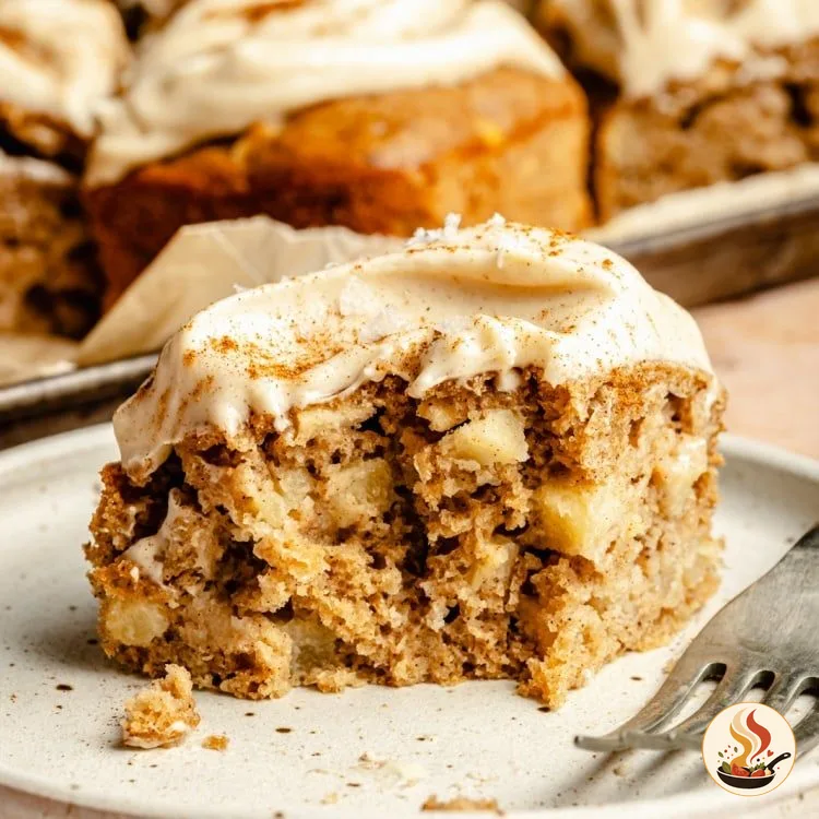 Яблочный кекс с солёной карамельной глазурью